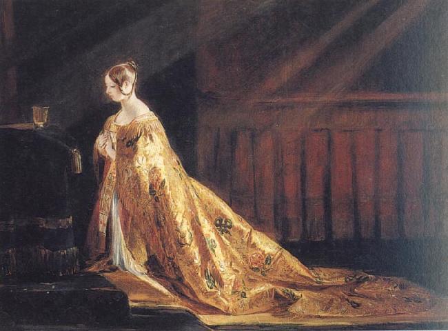 Charles Robert Leslie Queen Victoria in her Coronation Robes Sweden oil painting art